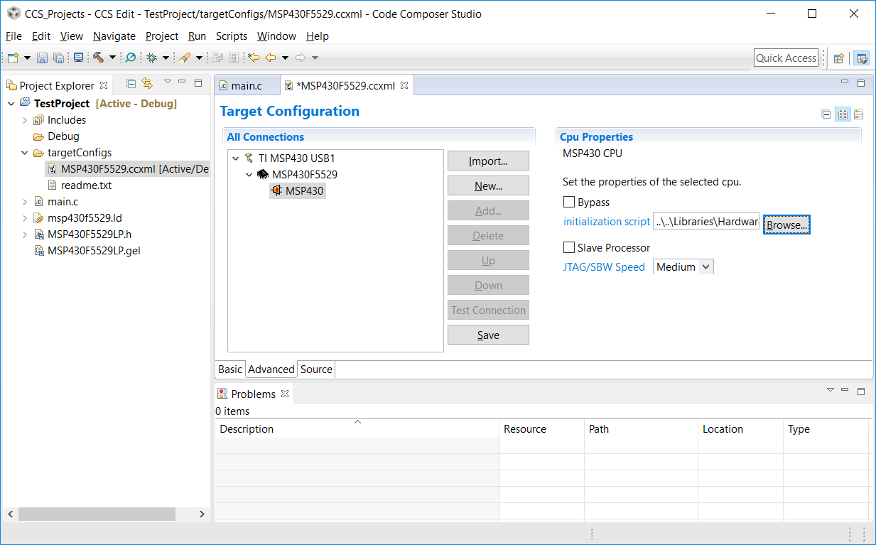 Target Configuration Image